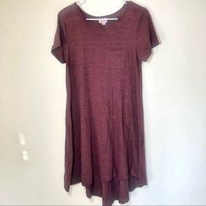 Marled, burgundy Carly dress